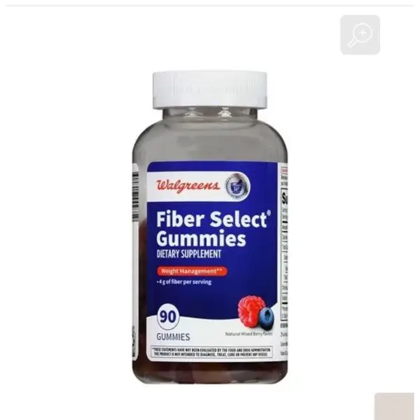 Walgreens Fiber Select Gummies Natural Mixed Berry Flavor 90 Gummies