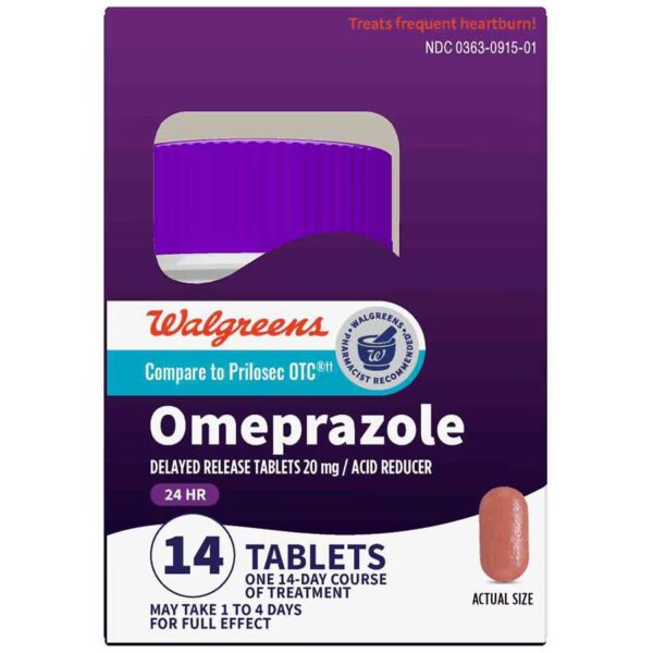 Walgreens Omeprazole Acid Reducer Delayed-Release....